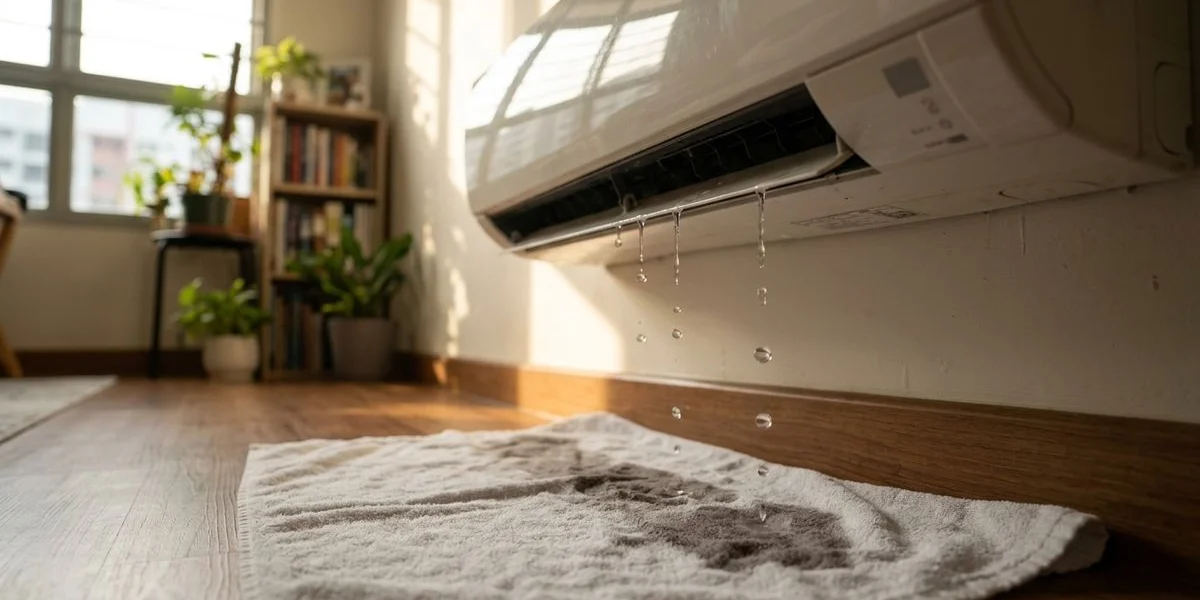 Why Is My Aircon Leaking Water? (Causes and Fixes)